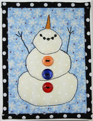 On The Trail Creations Let It Snow Quilted Card Pattern by Beret Nelson