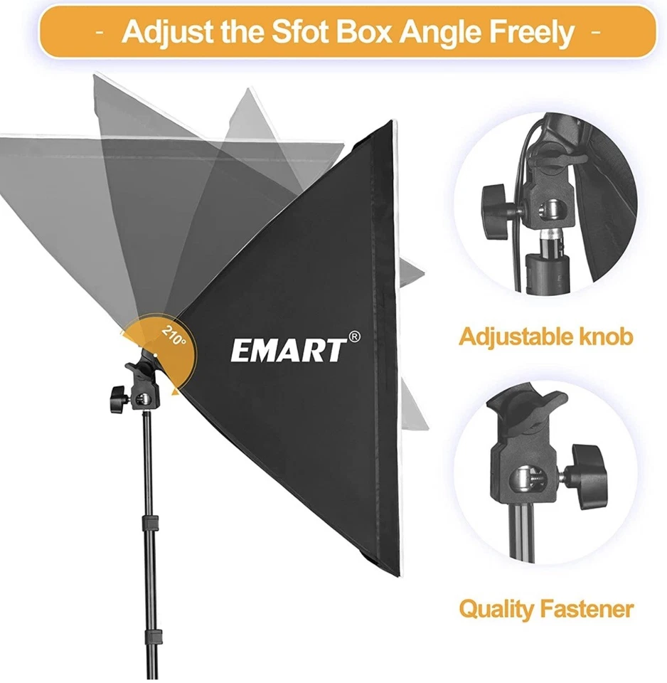 EMART Softbox Lighting Kit with Sandbag Professional Camera Light Kit for Studio - Image 3 of 4