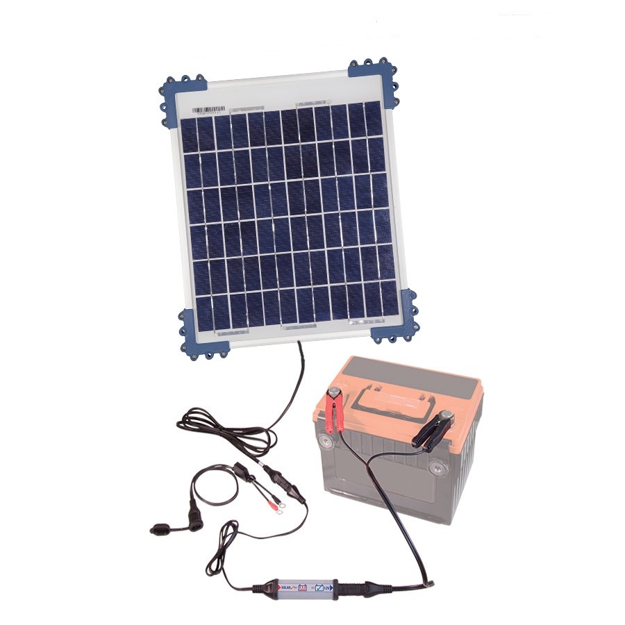 Chargeur de batterie solaire Optimate TM-524 idéal pour abri de jardin