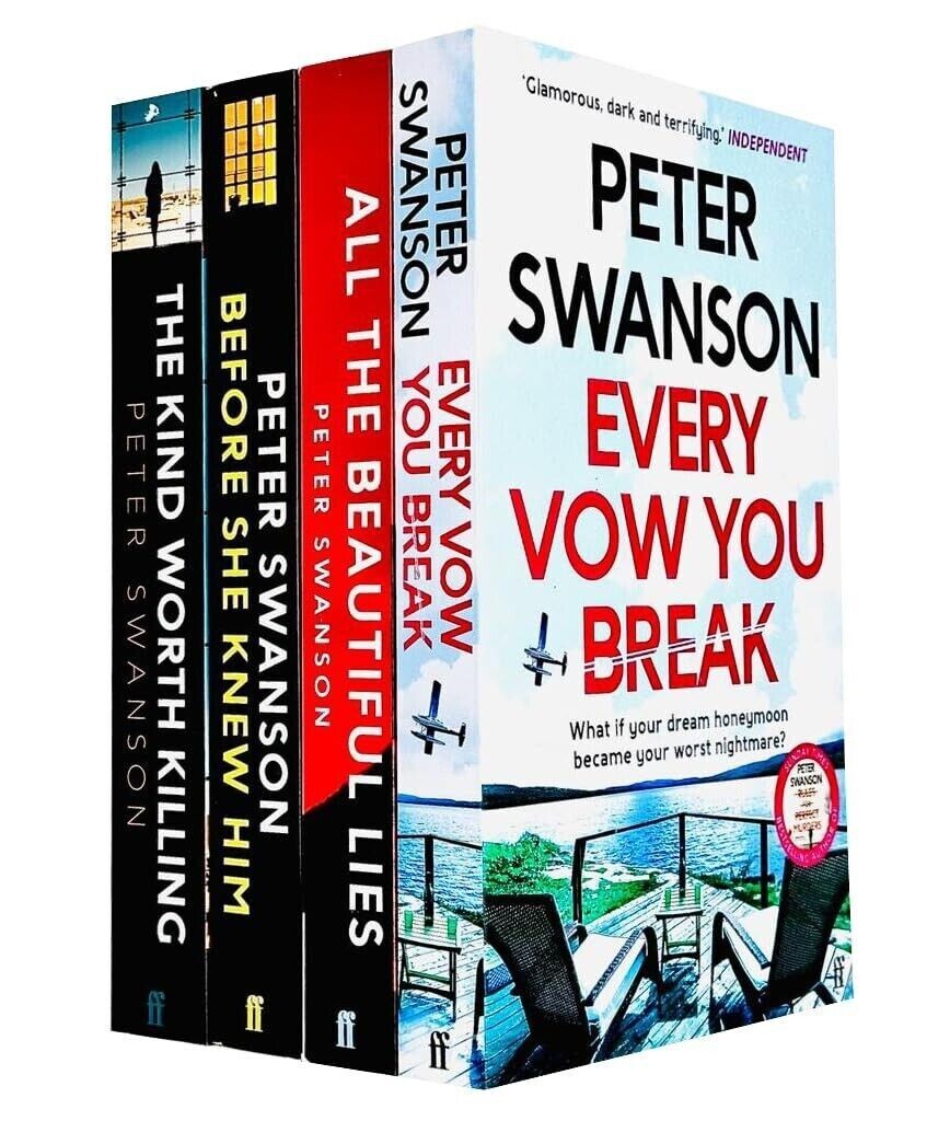 Peter Swanson Collection 4 Books Set Every Vow You Break, All the Beautiful Lies