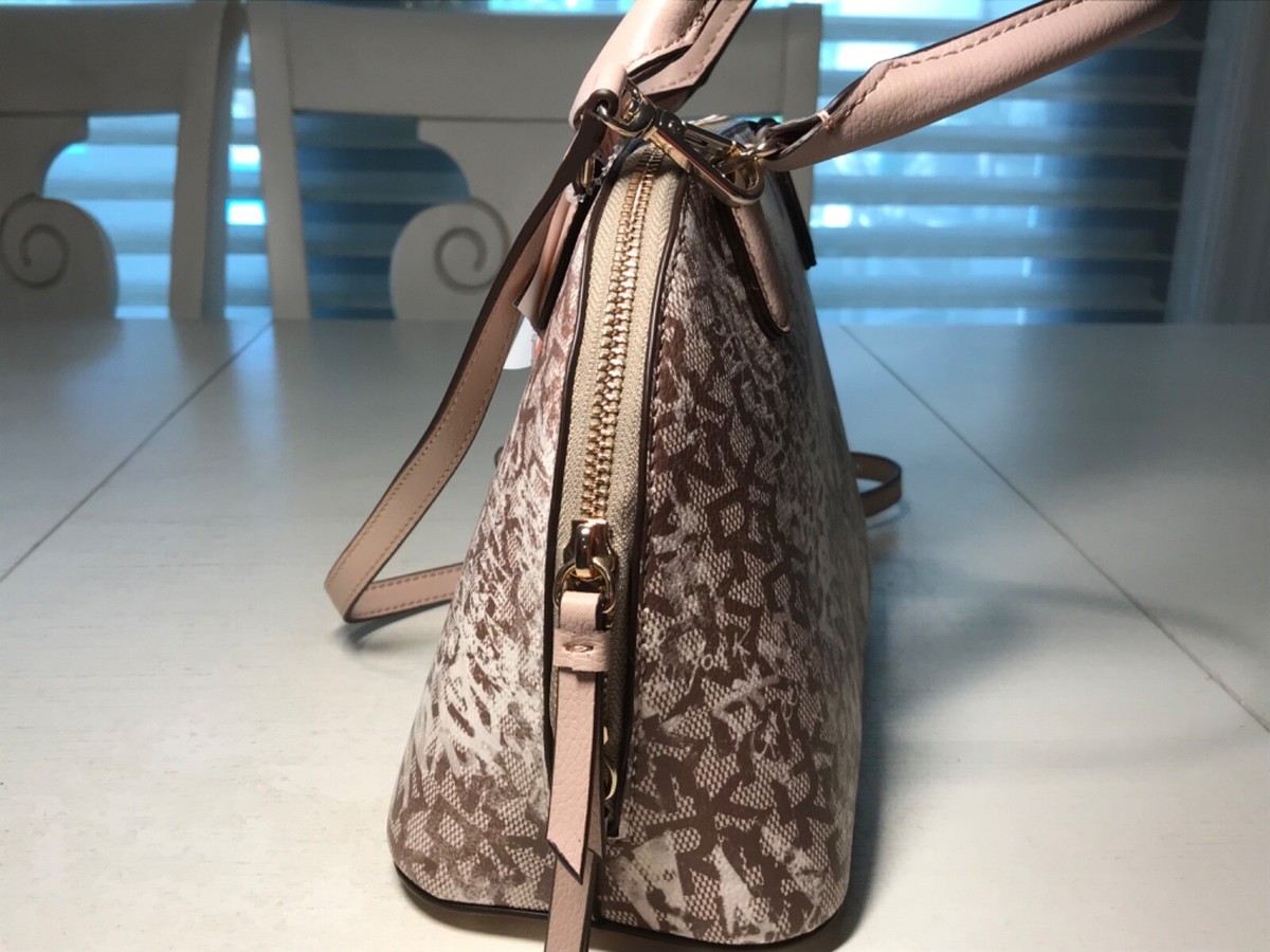 DKNY Women's Satchel Bag - Polyester With Leather Trim, Zip Closure, Stylish Handbag - View #8