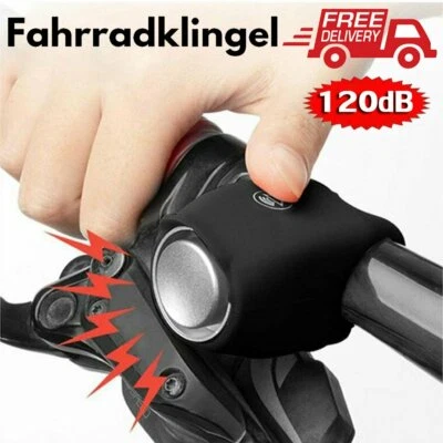MARKENLOS MTB Elektrisch Fahrrad Klingel 120dB Glocke Horn Bike Hupe Wasserdicht Bell DE