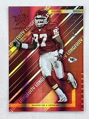 Keyaron Fox 2004 Leaf Rookies & Stars Longevity Ruby RC /199 #148 Chiefs Card