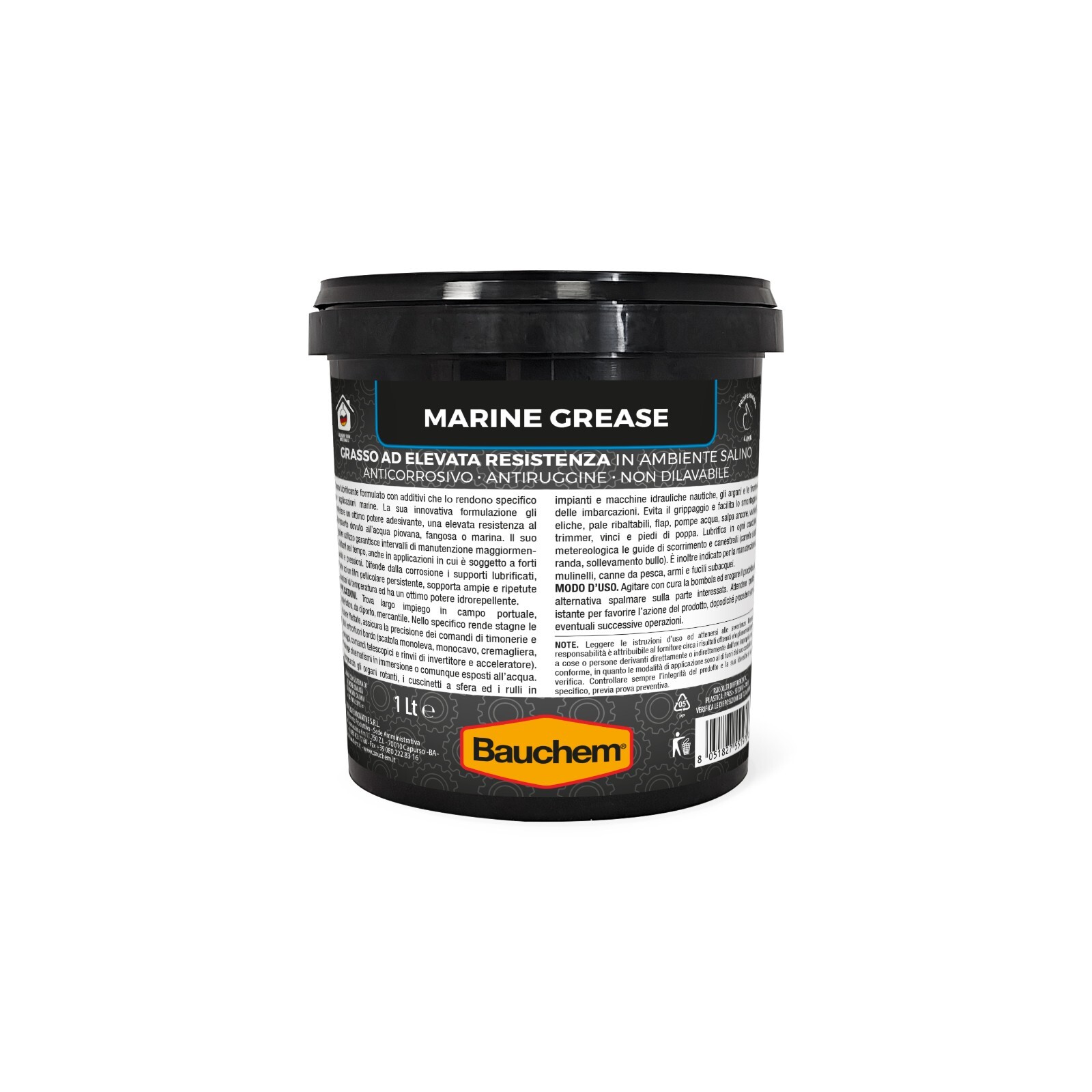 Bauchem MARINE GREASE Grasso Nautica ad Elevata Resistenza Salina 1 L