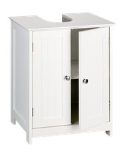 Waschbecken-Unterschrank Badschrank Weiß Holz Landhaus-Stil verschiedene Größen 