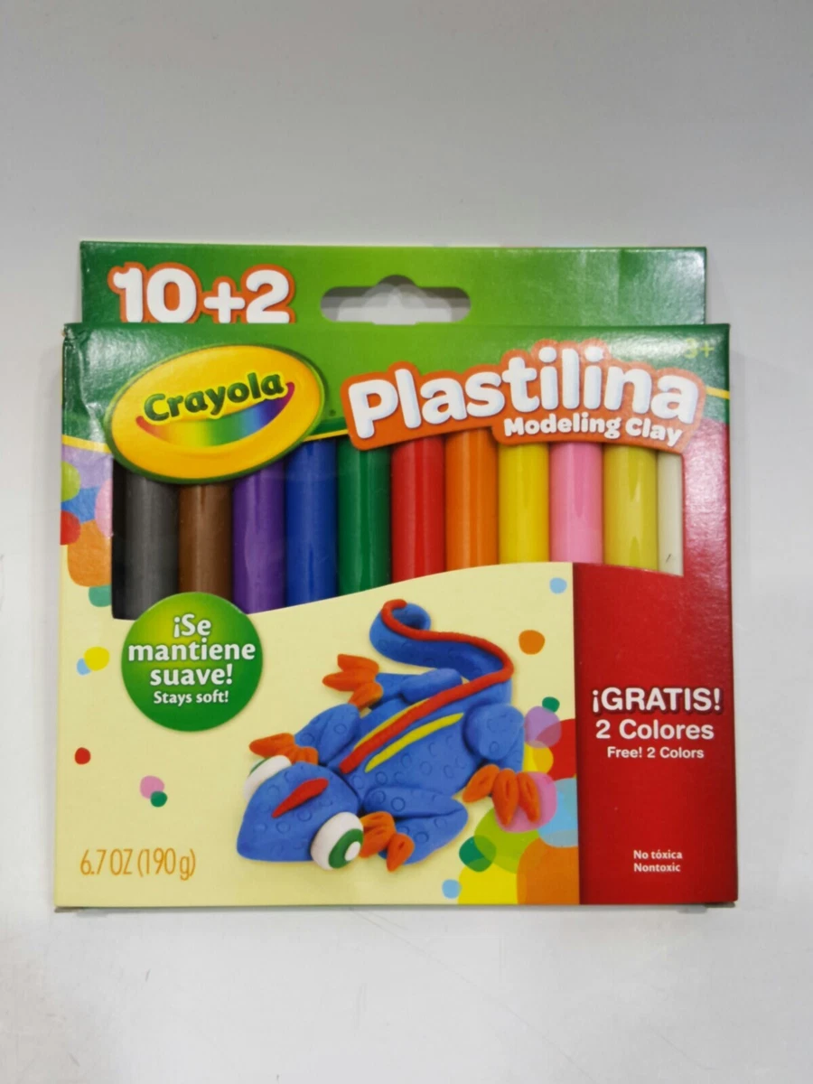 Crayola Plastilina Clay 12 Colors, 6.7oz, Modeling Clay, Non-Toxic, Age 3+,  New