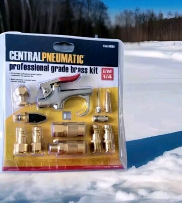 Central Pneumatic  Professional Grade Brass Kit 12pc IM 1/4''.new