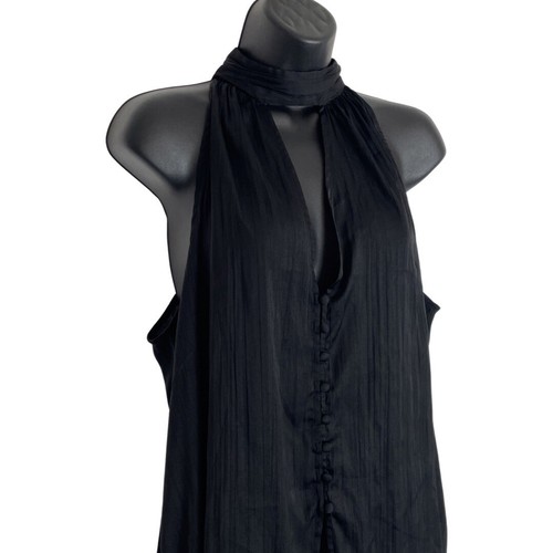 Anthropologie Black Cutout Halter Top-Size large BNWT RRP $88 - Picture 13 of 17