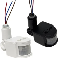 2x 180° LED Auto Infrared PIR Motion Sensor Detector Outdoor Wall Light Switch