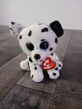TY Beanie Babies 6" CATCHER Dalmatian Dog Plush Stuffed Animal Toy w/ Heart Tags