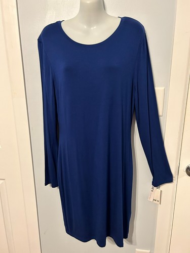 NWT Bar III Blazing Navy Bodycon Lined Dress with Long Sleeves Size XL