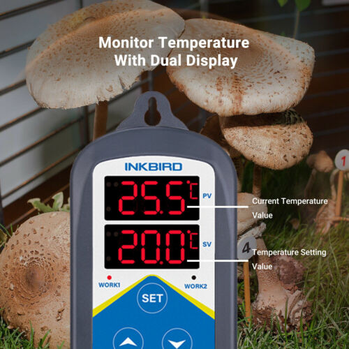 Inkbird Dual Heater Thermostat Pre-Wired Temperature Smart Controller 110V Timer - Picture 6 of 12