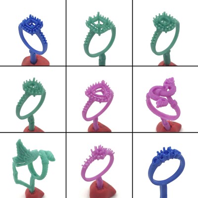 9PC Lost Wax Cast Ring Molds Wax Patterns WRB260 Naga Diamond