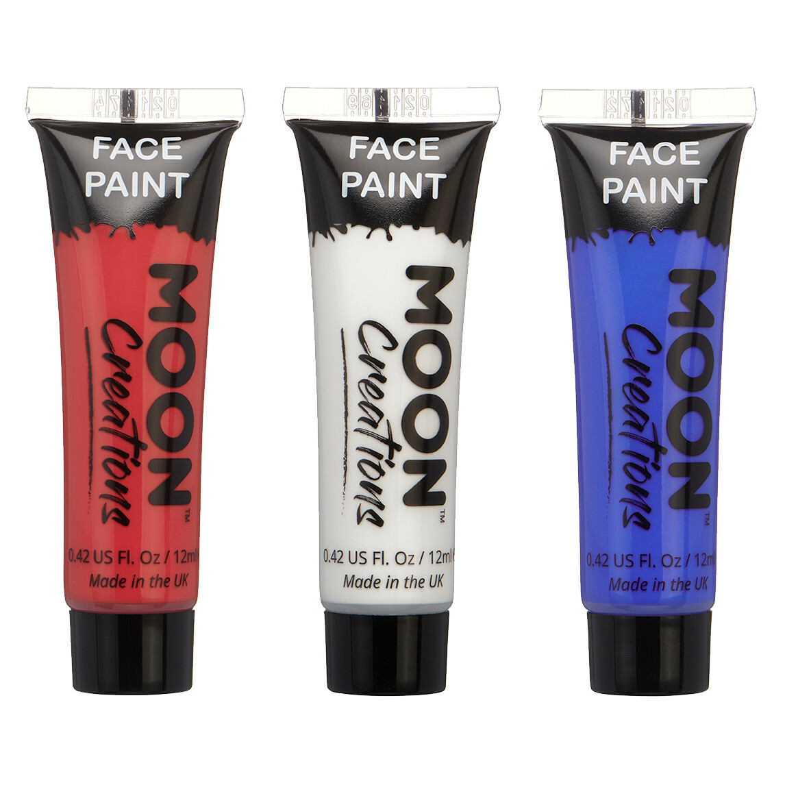Face & Body Paint Jubilee UK Union Jack Colours by Moon Creations - 12ml