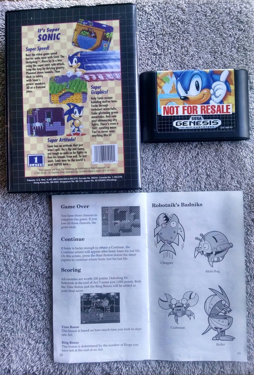 sonic the hedgehog sega genesis game | eBay