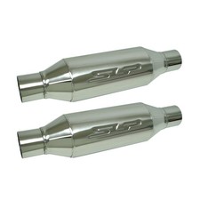Slp 310013818 Bullet Race Exhaust Muffler 2.5 Inlet Outlet Loud Mouth 2-pc Set