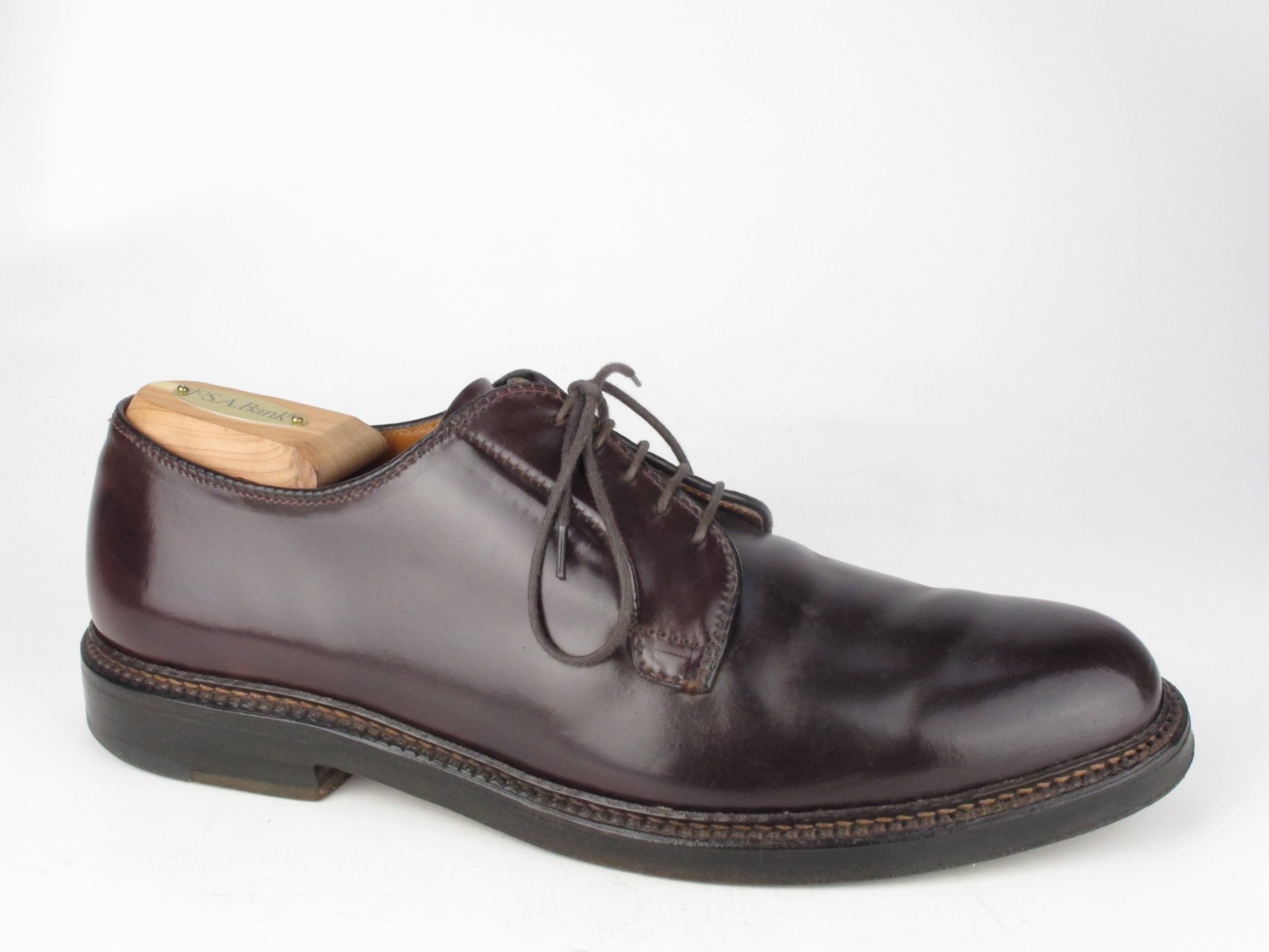 Alden 990 Color 8 Shell Cordovan Plain Toe Blucher