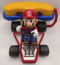 Super Mario Kart 64 Mario Telephone Vintage 2002 - Missing Lightning Rod