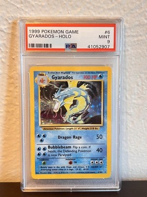 Pokémon Base Set Gyarados Holo Rare PSA 9 6/102 English 1999