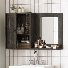 Bathroom Medicine Cabinet with Mirror, Wall Mounted Home Storage, Medicine Ca...