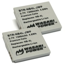 Wasabi Power Battery for Canon NB-4L 2 Pack 