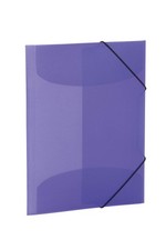 HERMA Elastic Folder Translucent in Purple, A3, Sturdy Plastic, with 3 Inner Fla