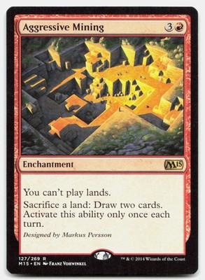 Aggressive Mining 127 Rare Magic 2015 (M15) Magic: The Gathering Lightly Played