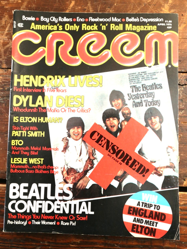 CREEM MAGAZINE VOL 7 NO 11 April 1976 BEATLES Jimi Hendrix BOB DYLAN Patti Smith