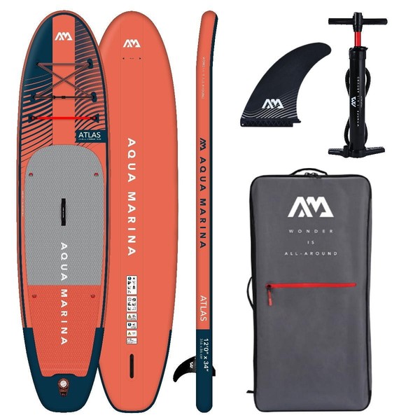 Aqua Marina Atlas 12.0 Isup Board Set Aufblasbar Stand Up Paddle Surfboard Sup-image