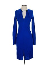 Halston Heritage Women Blue Cocktail Dress 0