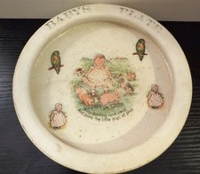 Antique  Baby Bunting  / 7.5  Baby  s Plate
