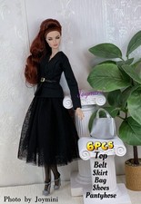 6PCS For Fashion Royalty Integrity Poppy Parker NuFace Dolls Dress Shoes Bag 1/6