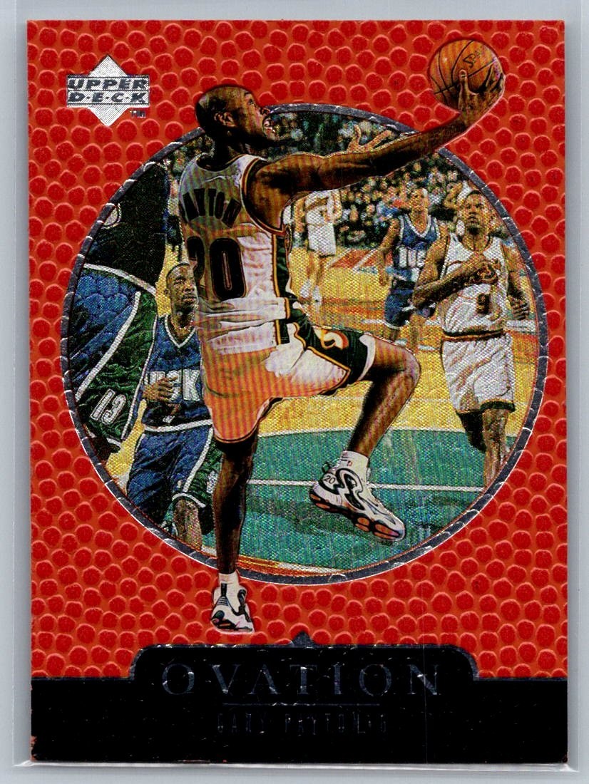 Gary Payton #62 Basketball Cards 1998 Upper Deck Ovation trading card — raw and PSA graded price guide