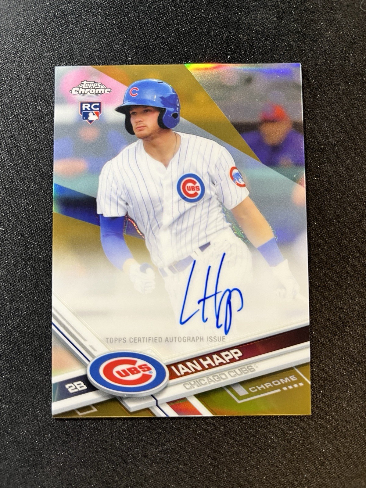 2017 Topps Chrome Rookie Auto Gold Refractor Ian Happ #RA-IH 16/50 RC Cubs