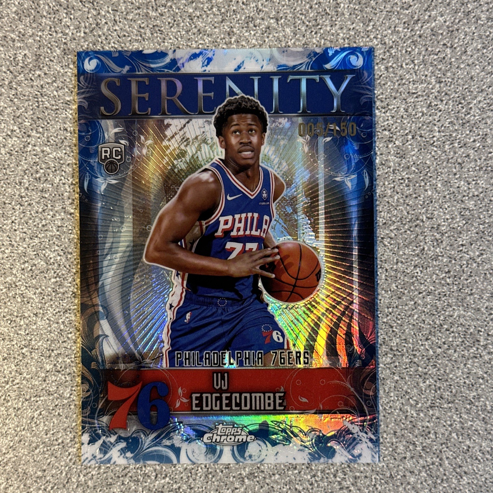 🔥2025 Topps Chrome Serenity Refractor VJ Edgecombe RC BLUE /150🔥