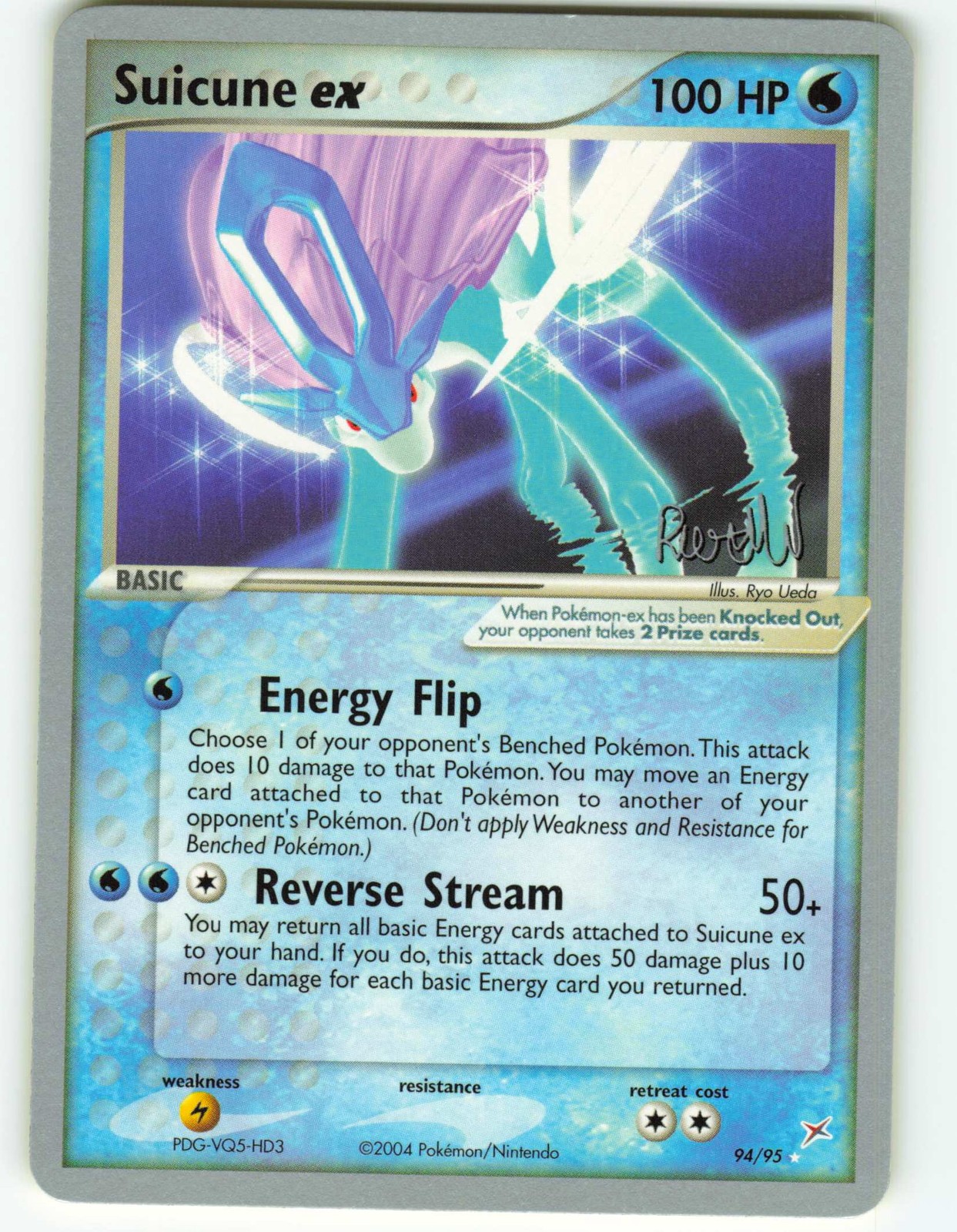Suicune ex - World Championships 2004 94/95 Team Magma vs Team Aqua Pokémon TCG