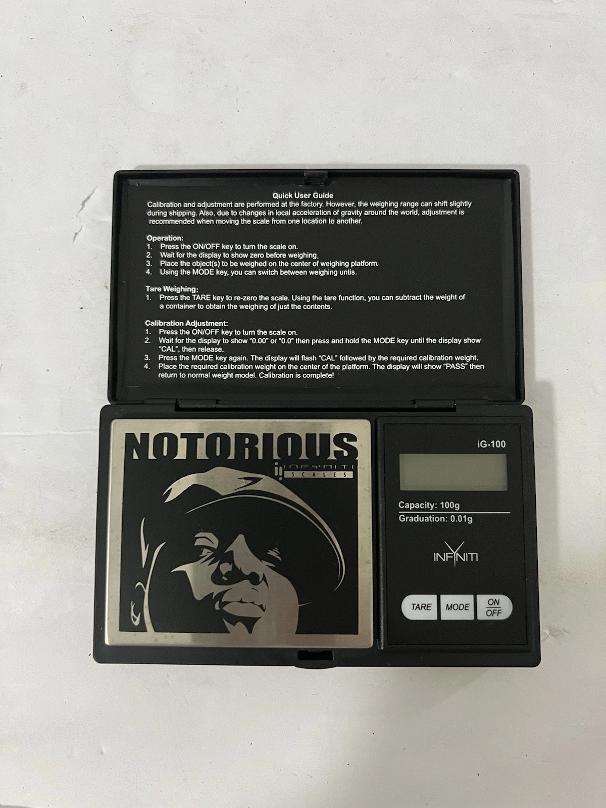 Infyniti Notorious Digital Pocket Scale iG-100 100g x 0.01g Hip Hop Design