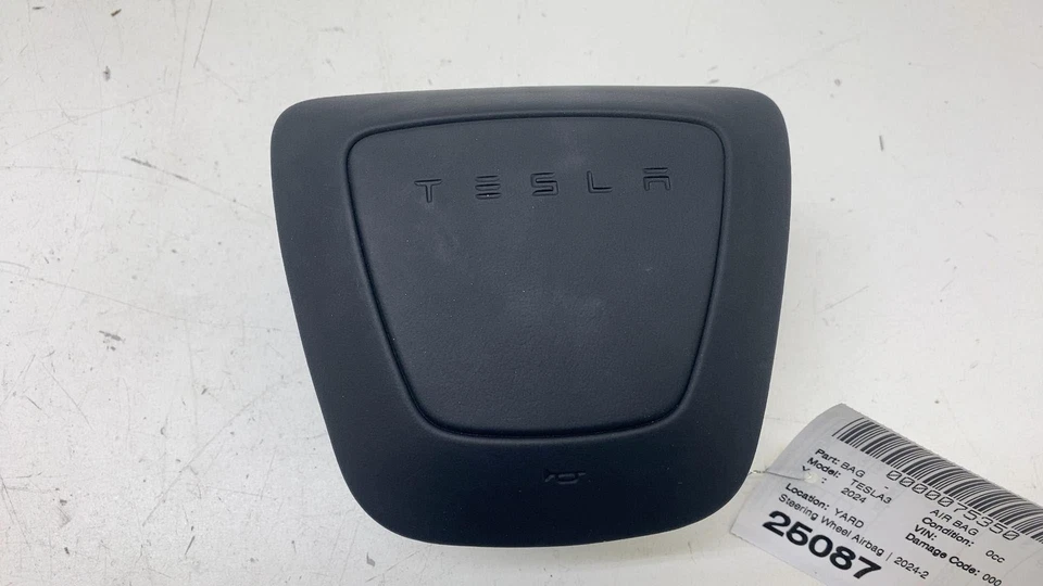 ⭕ 2024-2025 Tesla Model 3 Front Driver Steering Wheel Safety Airbag 1735351-00-E Foto 3 de 4