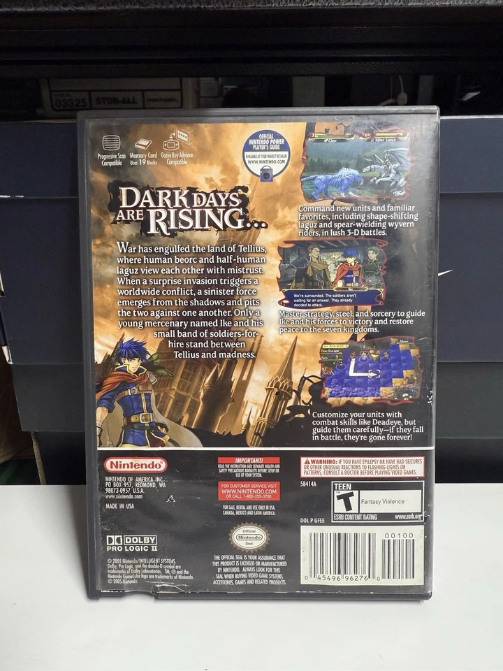 Fire Emblem Path of Radiance (Nintendo GameCube, 2005) Case and Insert Only - Image 2 of 3