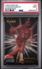 1996 FLEER USA BASKETBALL REDEMPTION CHARLES BARKLEY #M1 PSA 9 POP-3(0-PSA 10’s)