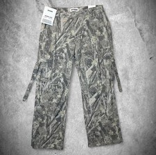 New Women  s Camo Cargo Pants - Wide Leg Baggy Fit Y2K Skater Grunge Streetwear
