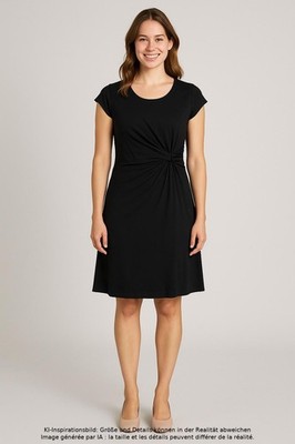 Lands End Kleid Damen Dress Damenkleid Gr. M Baumwolle Schwarz #6v22rfz