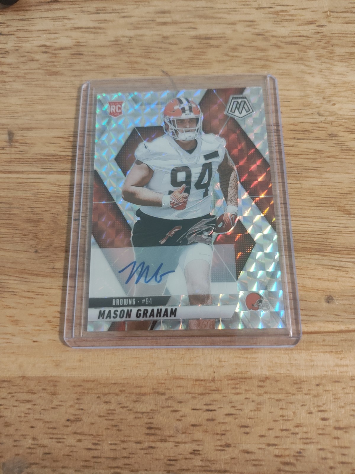 Mason Graham 2025 Panini Mosaic Silver Auto RC #311