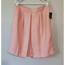 Tommy Hilfiger 100 Linen Skirt Size 14 Pink Peach Textured Y2K 2002 Vintage