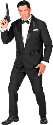 Widmann W MILANO Partymode - Smokingkostüm,Geheimagent, James Bond 007, Gr. S