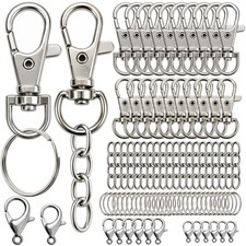 672 PCS Keychain Making Kit, Metal Hooks, Rings, Chains, DIY Craft Supplies