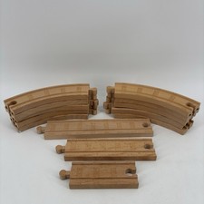 Lot of 13 Pieces Thomas Wooden Railway Railroad Tracks Curved 10 Straight 3 