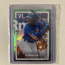 Ronny Mauricio 2021 Bowman Platinum Precious Elements Green 28/ 99 PE-20