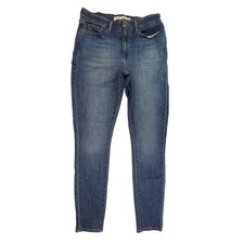 Levi Strauss Signature Womens High Rise Skinny Jeans Dark Wash Size 10