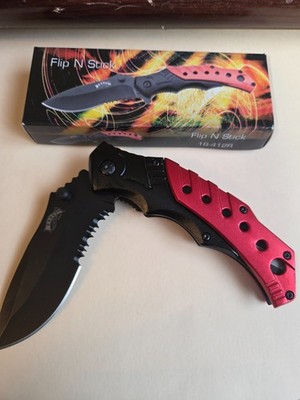 FROST CUTLERY FLIP N STICK 18-412R POCLKET KNIFE